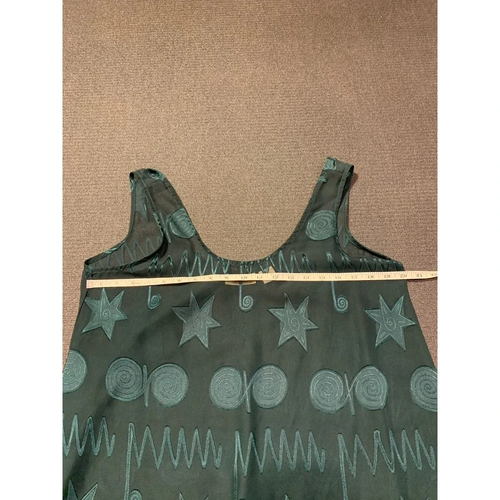 Victoria Secret Gold Label Sheer Pajamas Set Size Medium Green Geometric Vintage